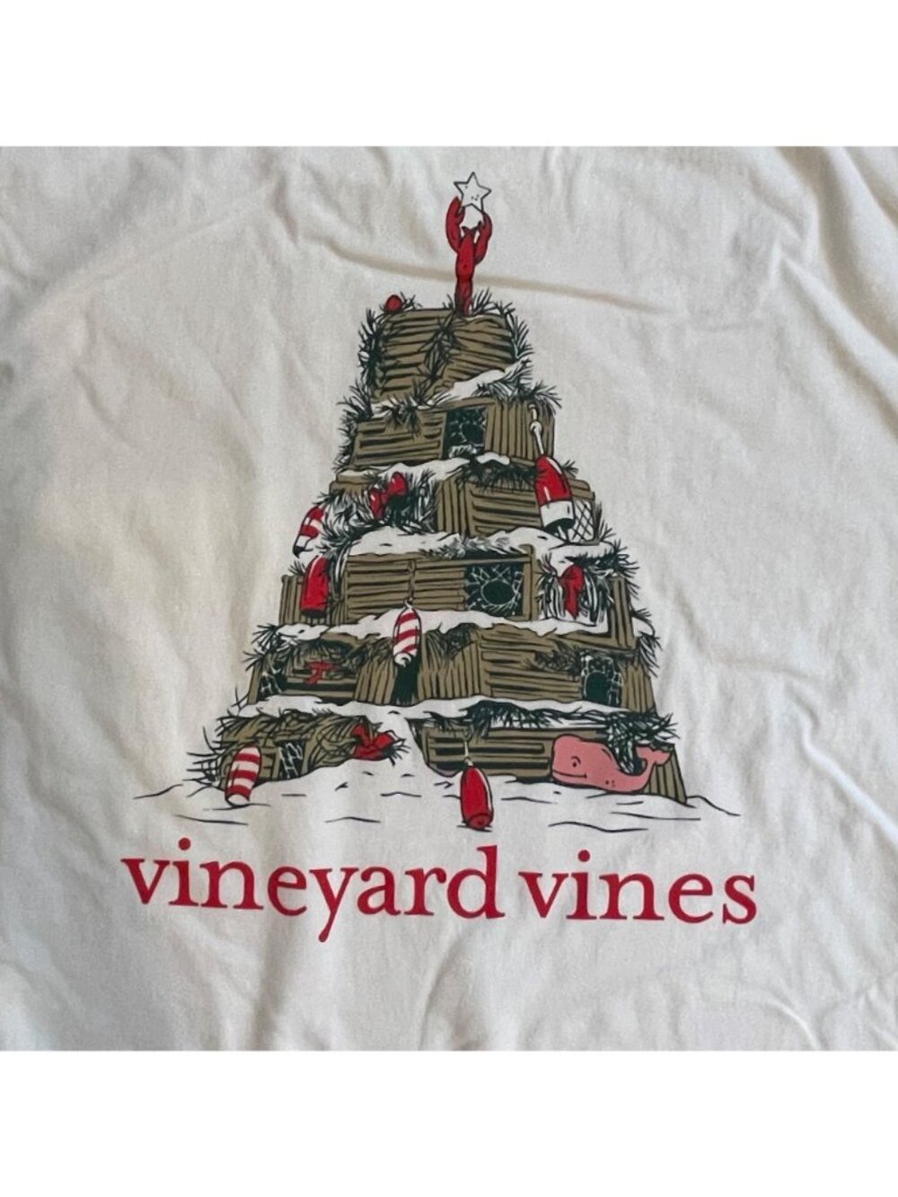 Vineyard Vines Long Sleeve White Shirt Christmas Mens Large - Picture 6 of 8